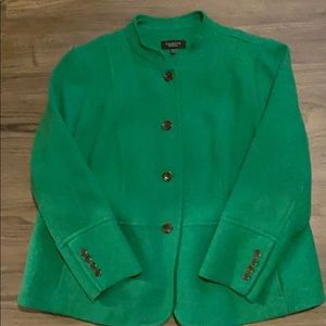Like New Green Talbots Wool Blend Coat